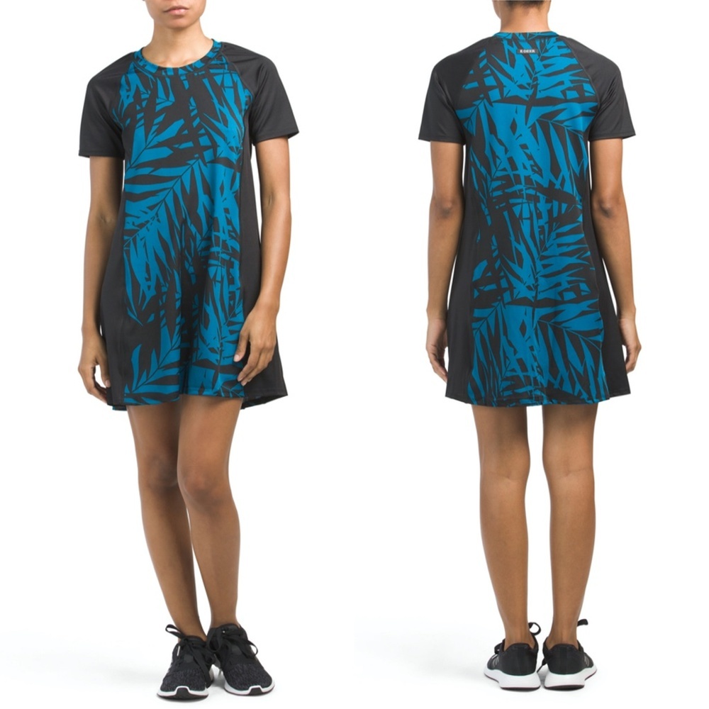 ᴋ-ᴅᴇᴇʀ Palm Shadow Cover-up Diver Dress In Laguna